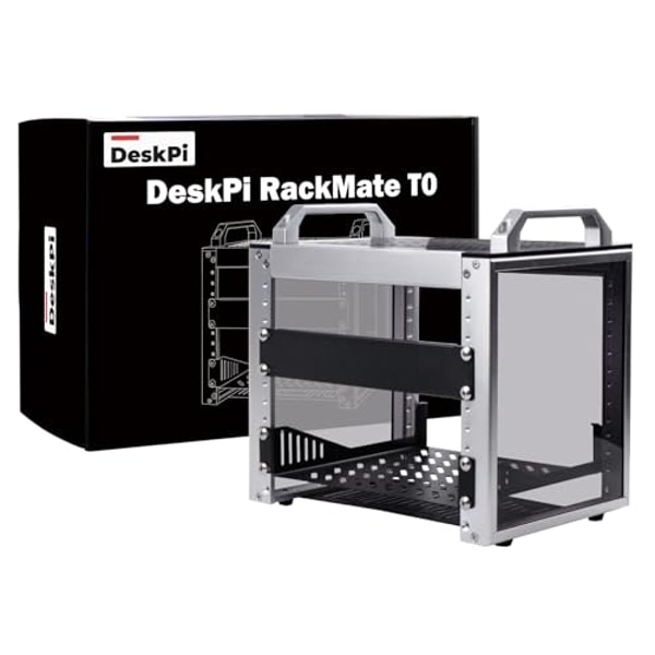 GeeekPi 4U Server Cabinet, 10 inch Server Rack for Network, Servers, Audio, and Video Equipment, DeskPi RackMate T0 Rackmount