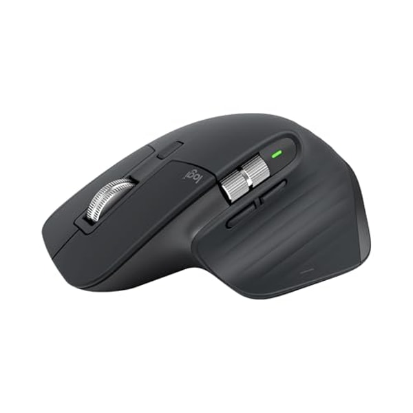 Logitech MX Master 3S Wireless Mouse, Ultra-fast Scrolling, Ergo, 8K DPI, Track on Glass, Quiet Clicks, USB-C, Bluetooth, Windows, Linux, Chrome - Graphite
